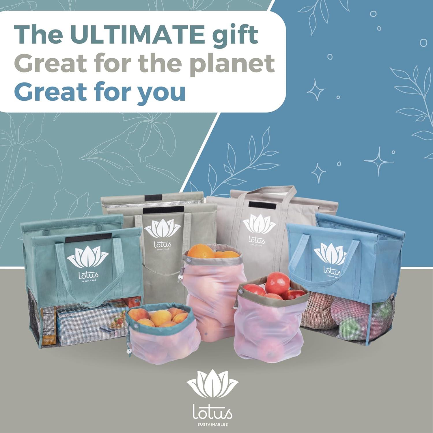 Bolsas de Carrito Lotus Reutilizables con Aislante y Soporte