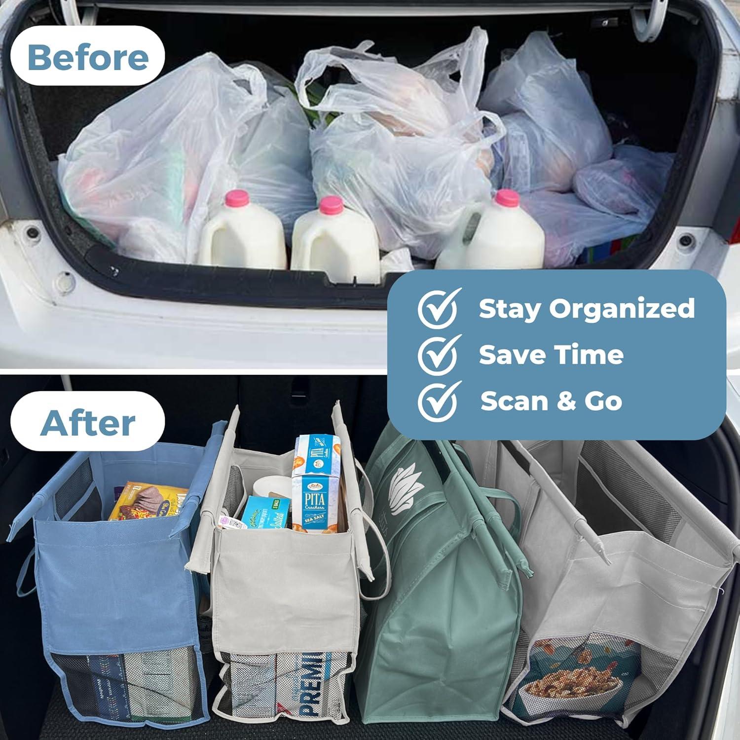 Bolsas de Carrito Lotus Reutilizables con Aislante y Soporte