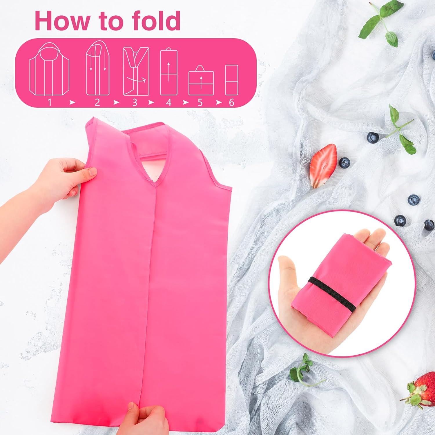 Bolsas de Compras Reutilizables Silkfly 24 Pcs Rosa 40.64x38.1 cm