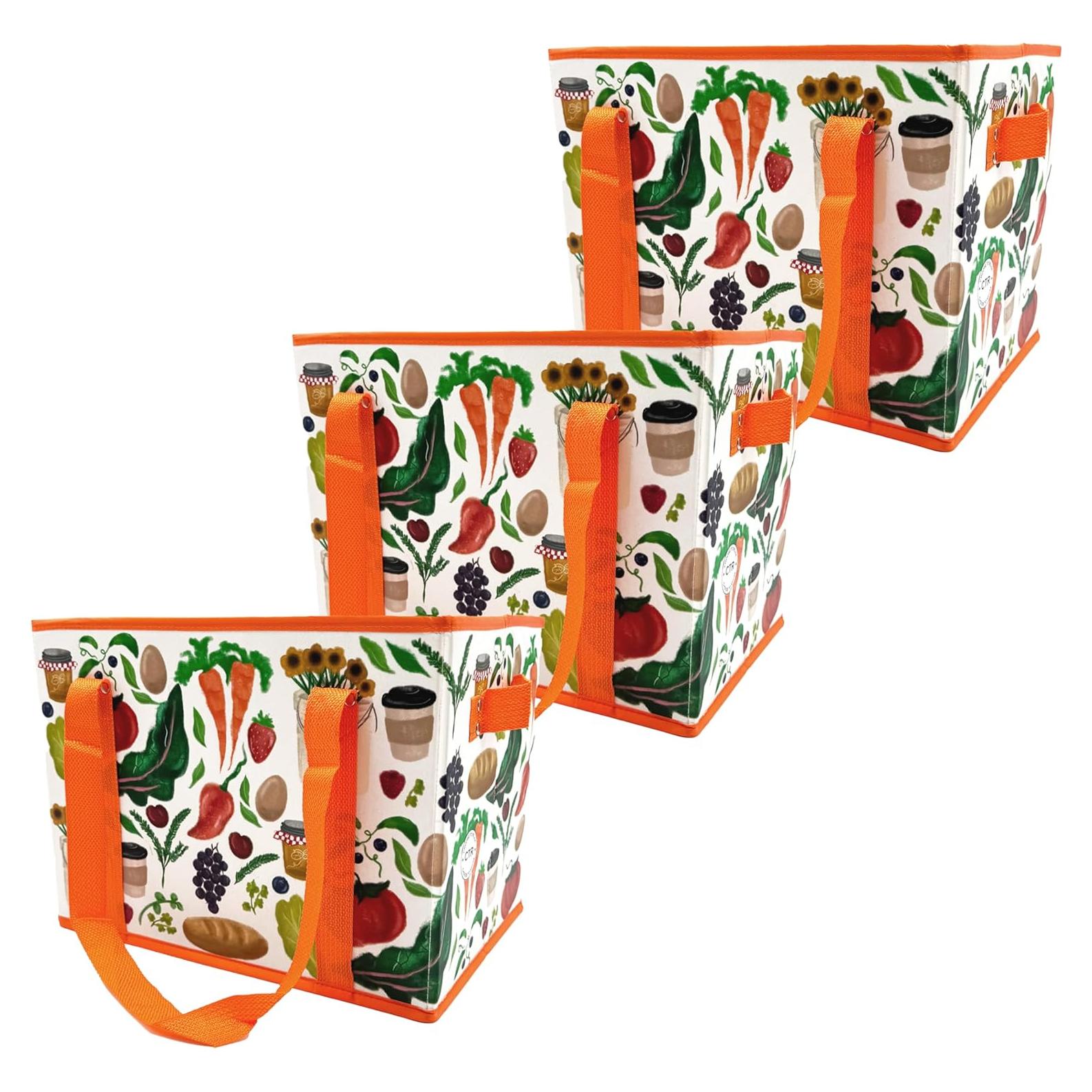 Juego de 3 Bolsas de Compras Reutilizables Deluxe Earthwise