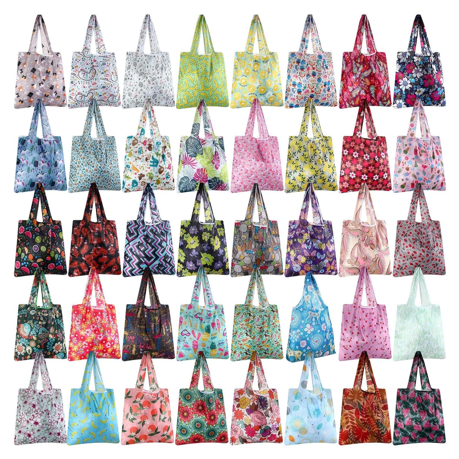 Geyee 40 Bolsas de Compras Reutilizables Plegables Impermeables