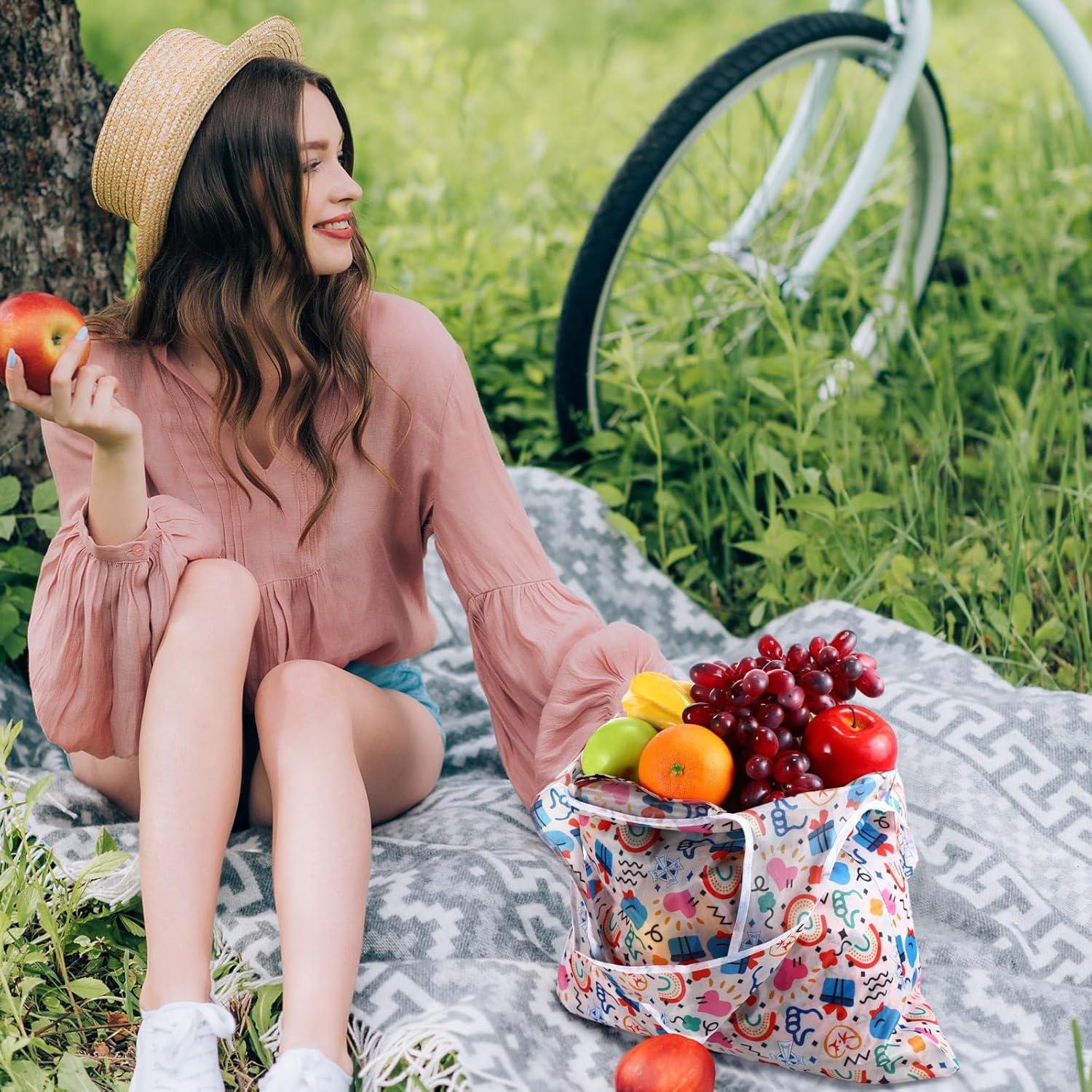 Geyee 40 Bolsas de Compras Reutilizables Plegables Impermeables