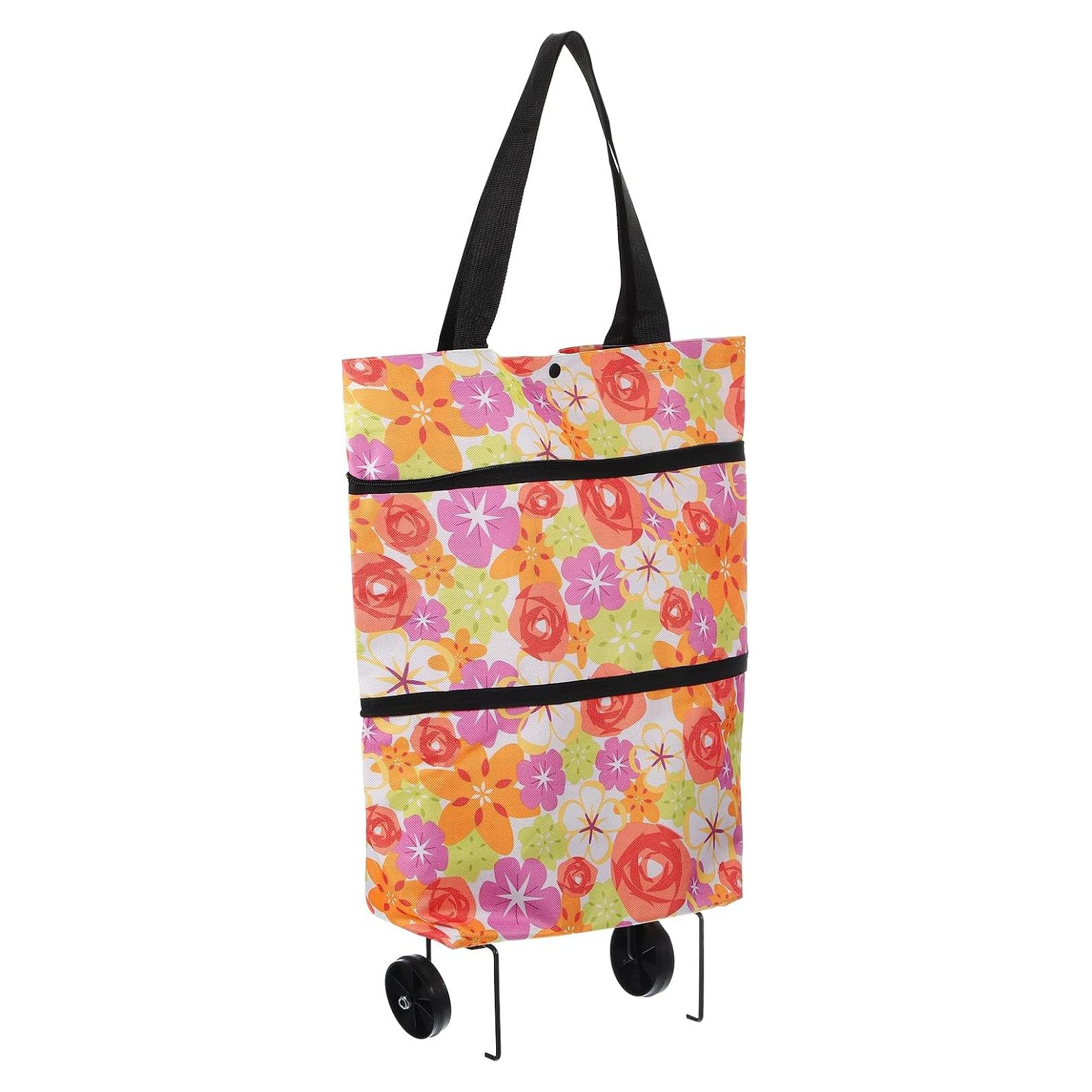 Bolsa de Compras Plegable con Ruedas MECCANIXITY 30kg Blanca