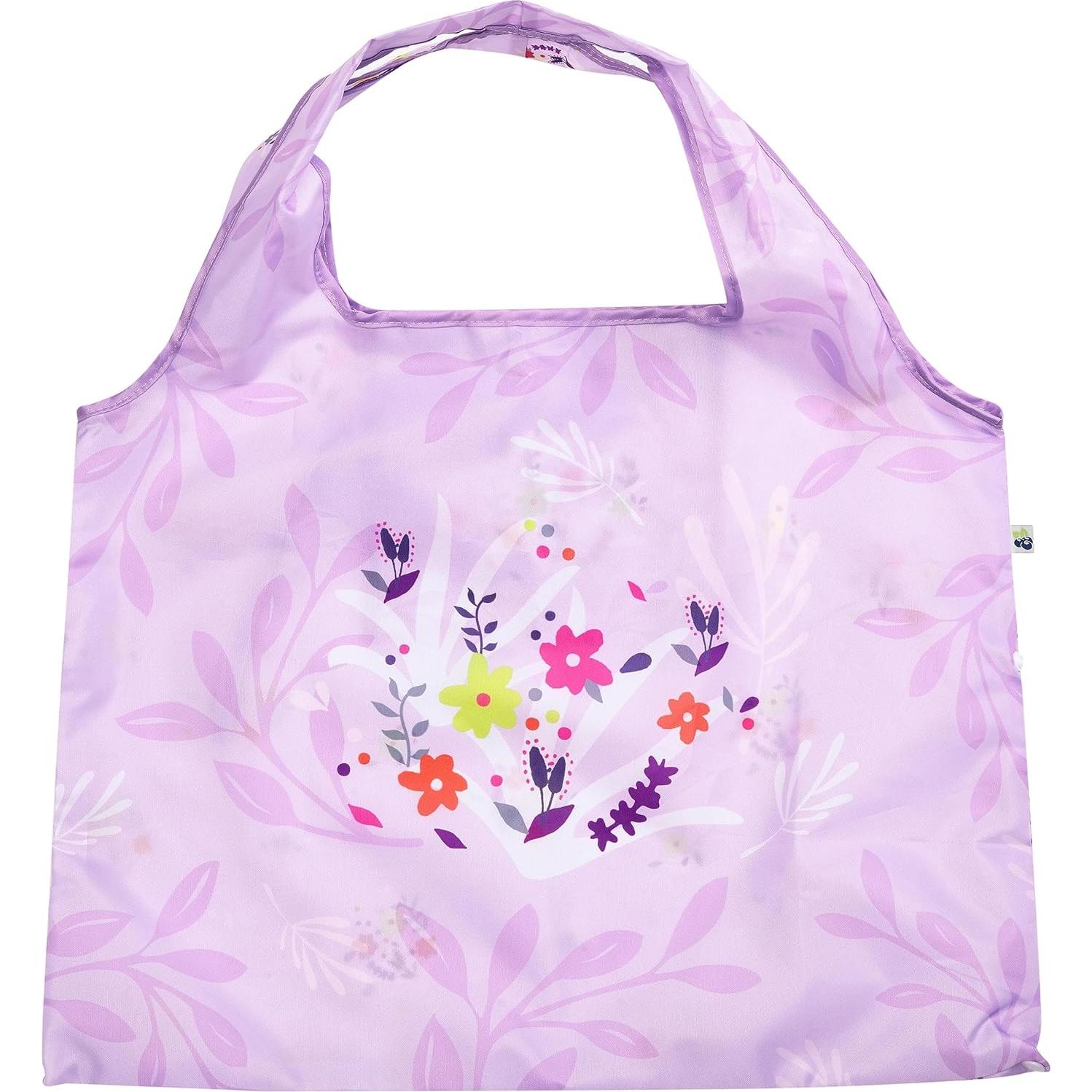 Bolsa de Compras Reutilizable Blueberry Pet Floral Lavanda 22.68 kg