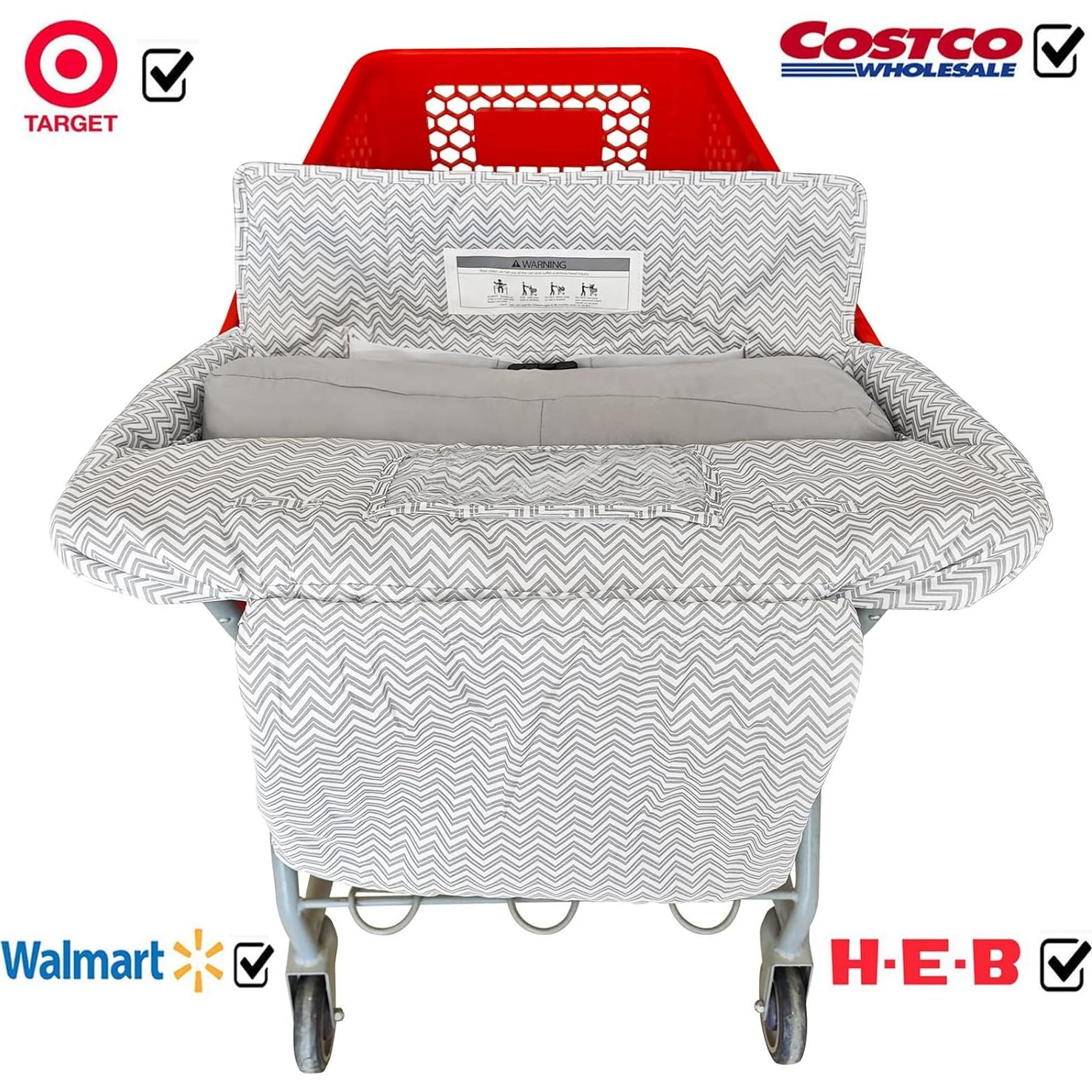 Funda de carrito y silla alta 2 en 1 LG-ZT04 Chevron gris