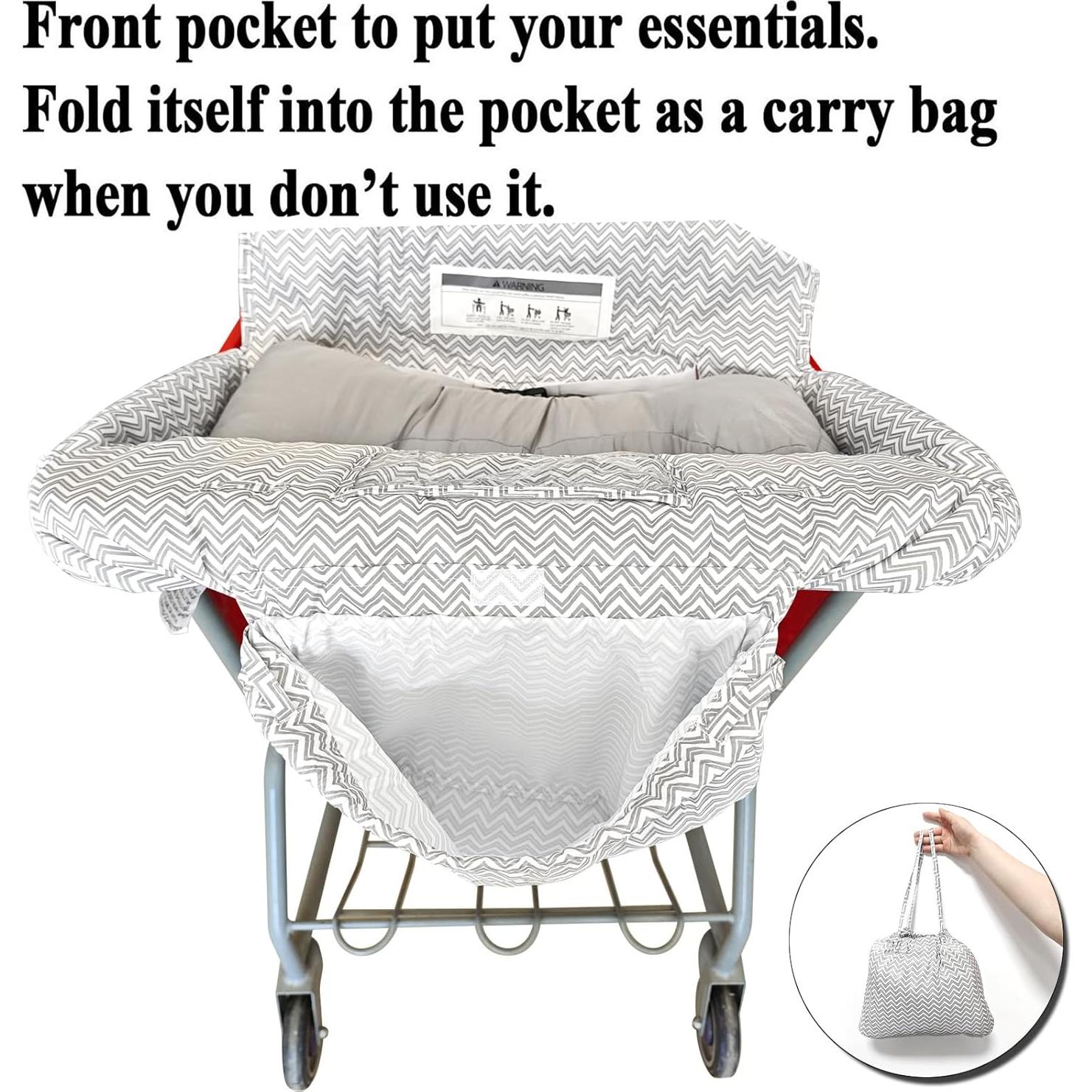 Funda de carrito y silla alta 2 en 1 LG-ZT04 Chevron gris