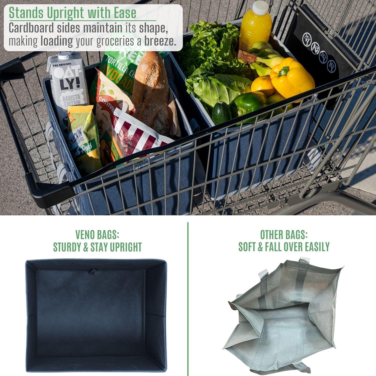 Paquete de 3 Bolsas de Compras Reutilizables VENO 23.4L