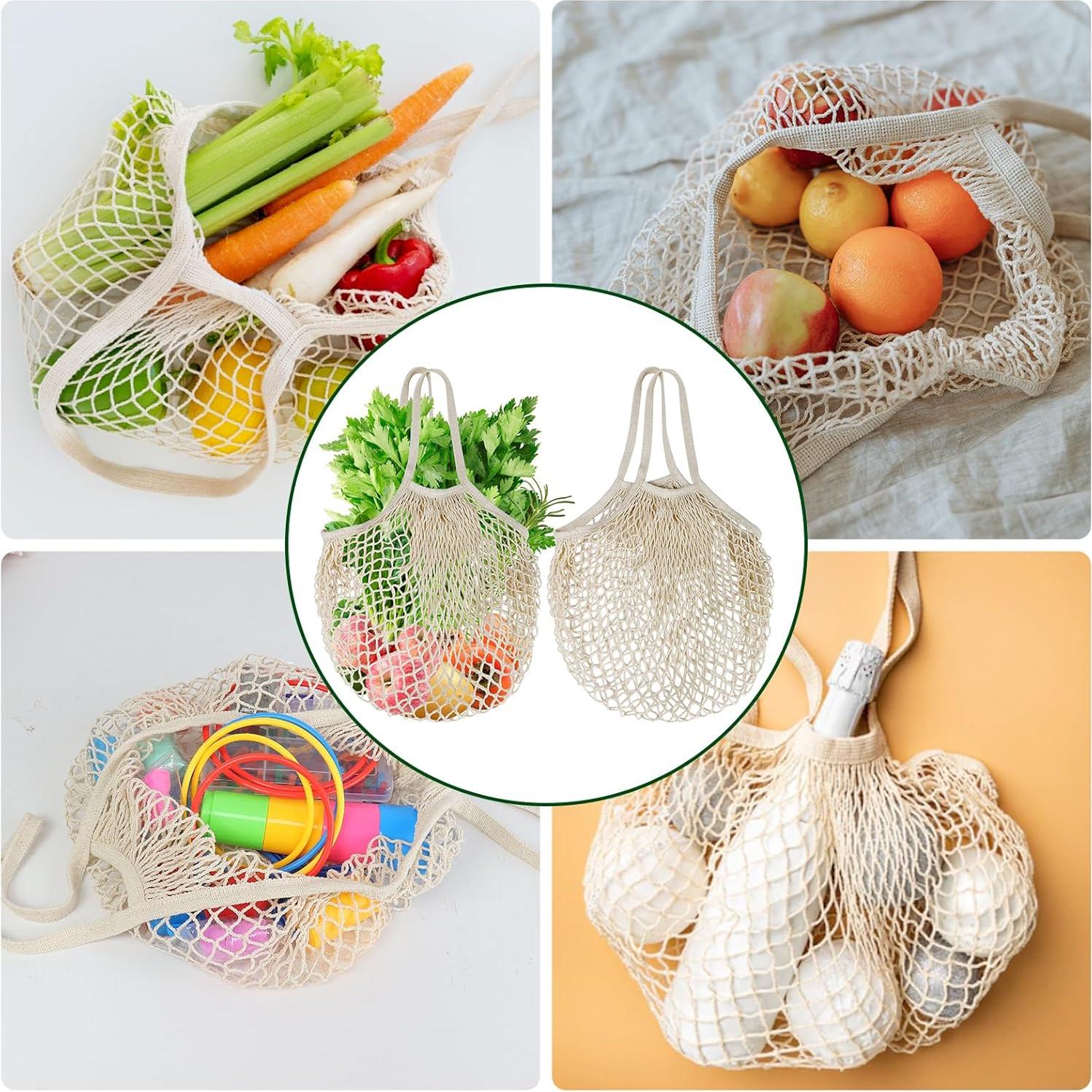 Paquete de 2 Bolsas de Compras Reutilizables de Algodón 100%