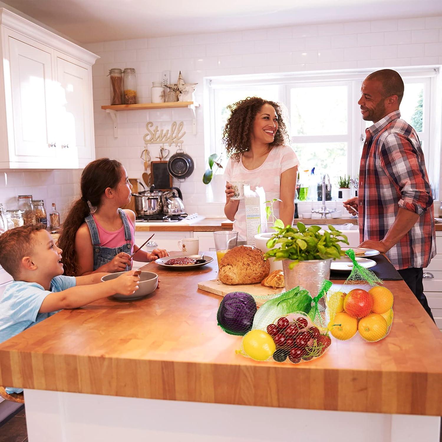 300 Piezas Bolsas de Malla Reutilizables Nylon 35-60 cm