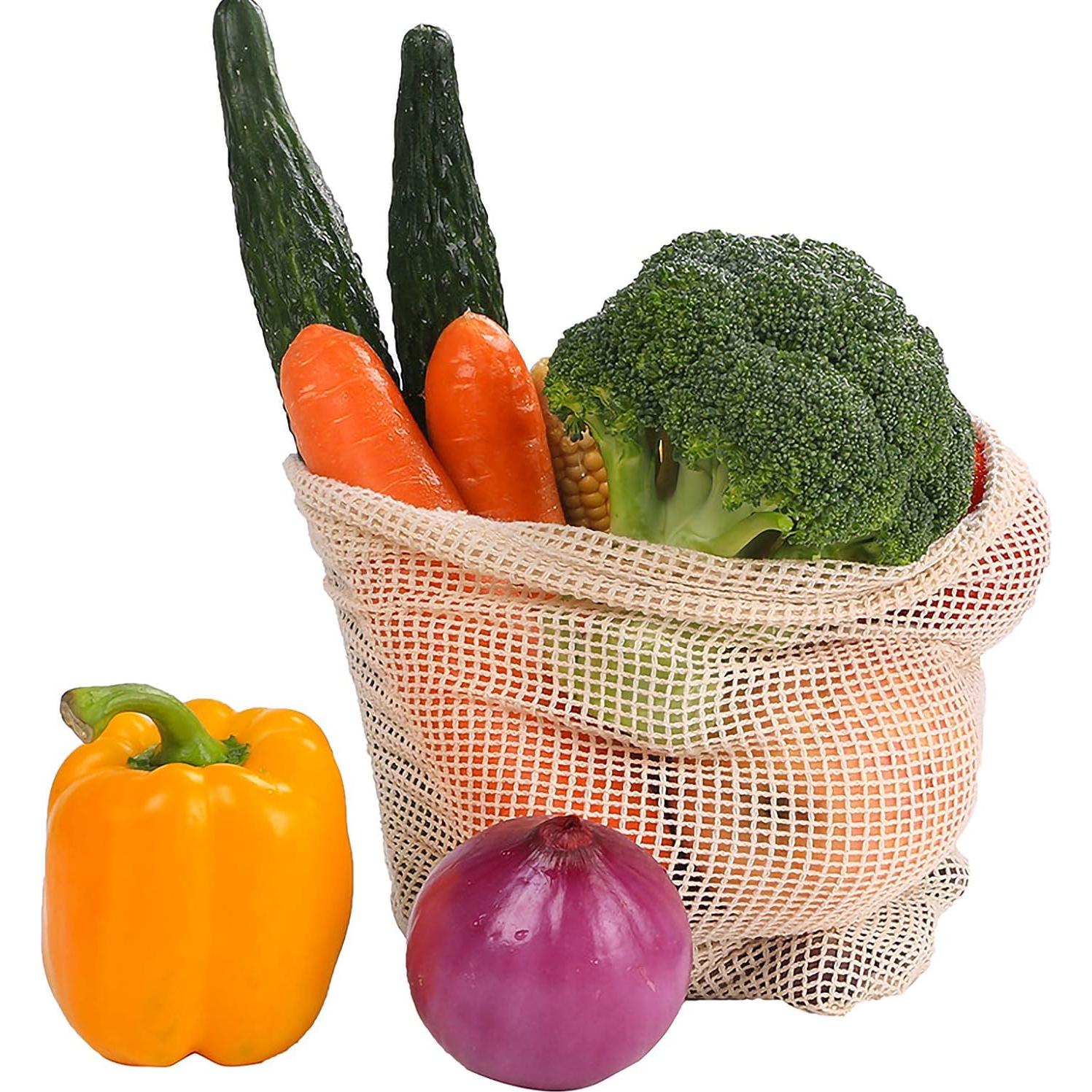 Bolsas Reutilizables de Almacenamiento Ecológicas Ahyuan - 8 Paquete de Malla para Frutas y Verduras