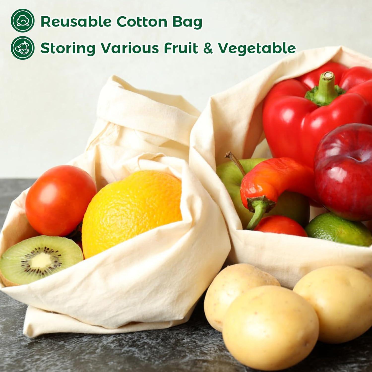 Bolsas de Almacenamiento de Algodón RAINFLOW 3 Piezas 38x43 cm