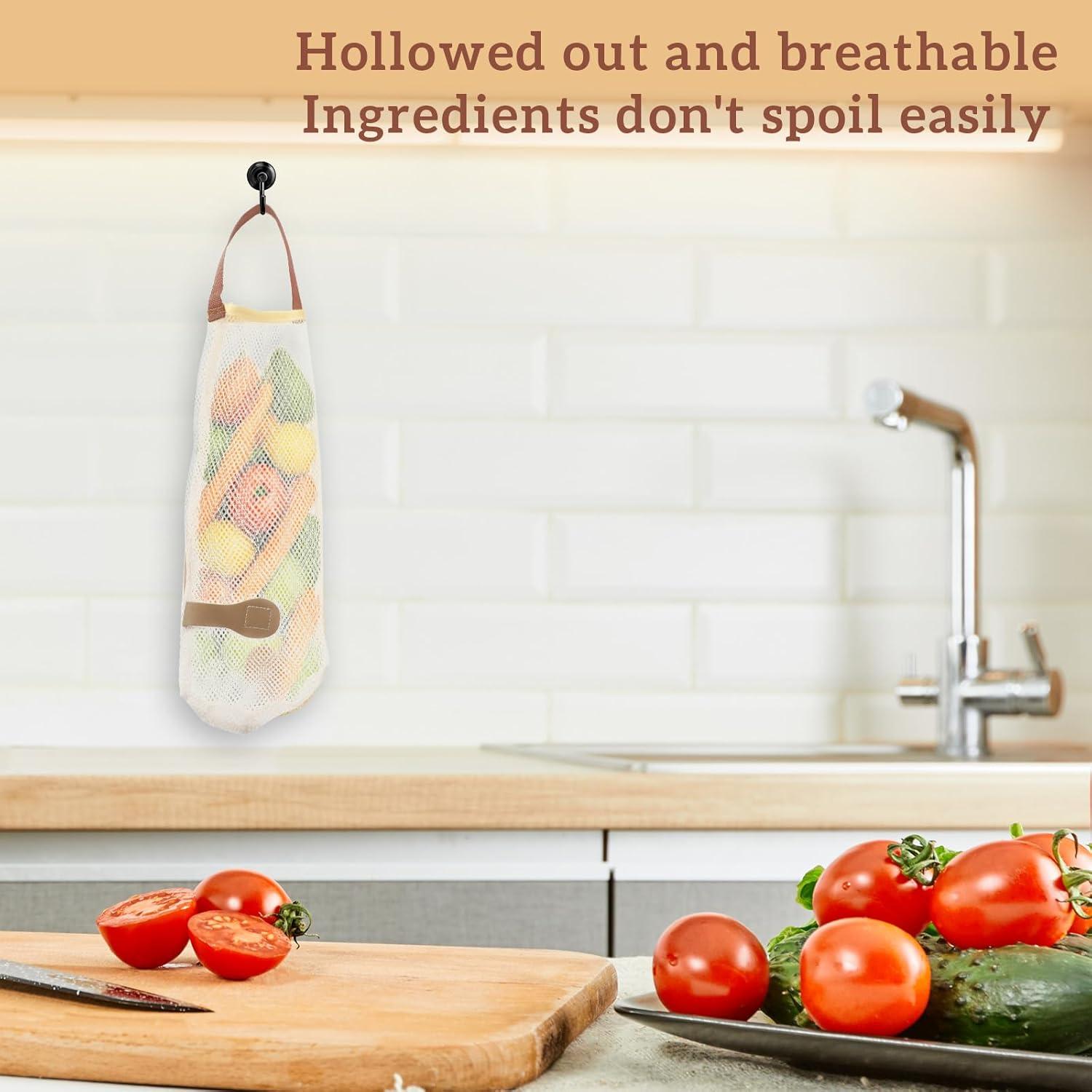 Bolsas de Malla Reutilizables Larrel 5 Pcs 38.5 cm Beige