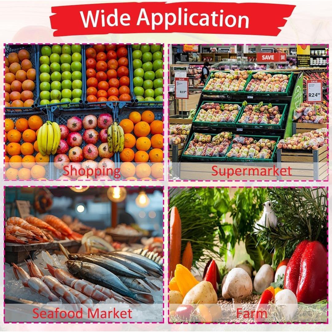 100 Bolsas de Malla Reutilizables COTELEEC 40cm Rojas