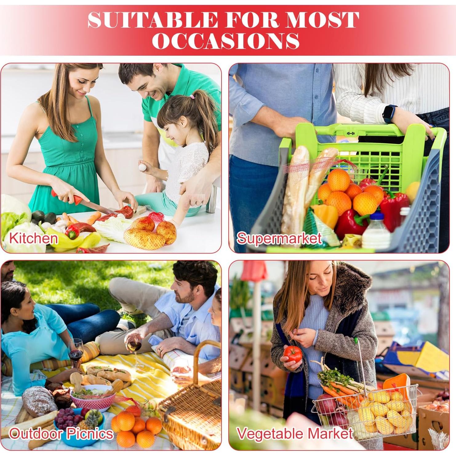 100 Bolsas de Malla Reutilizables ROLYTA 61 cm para Mariscos