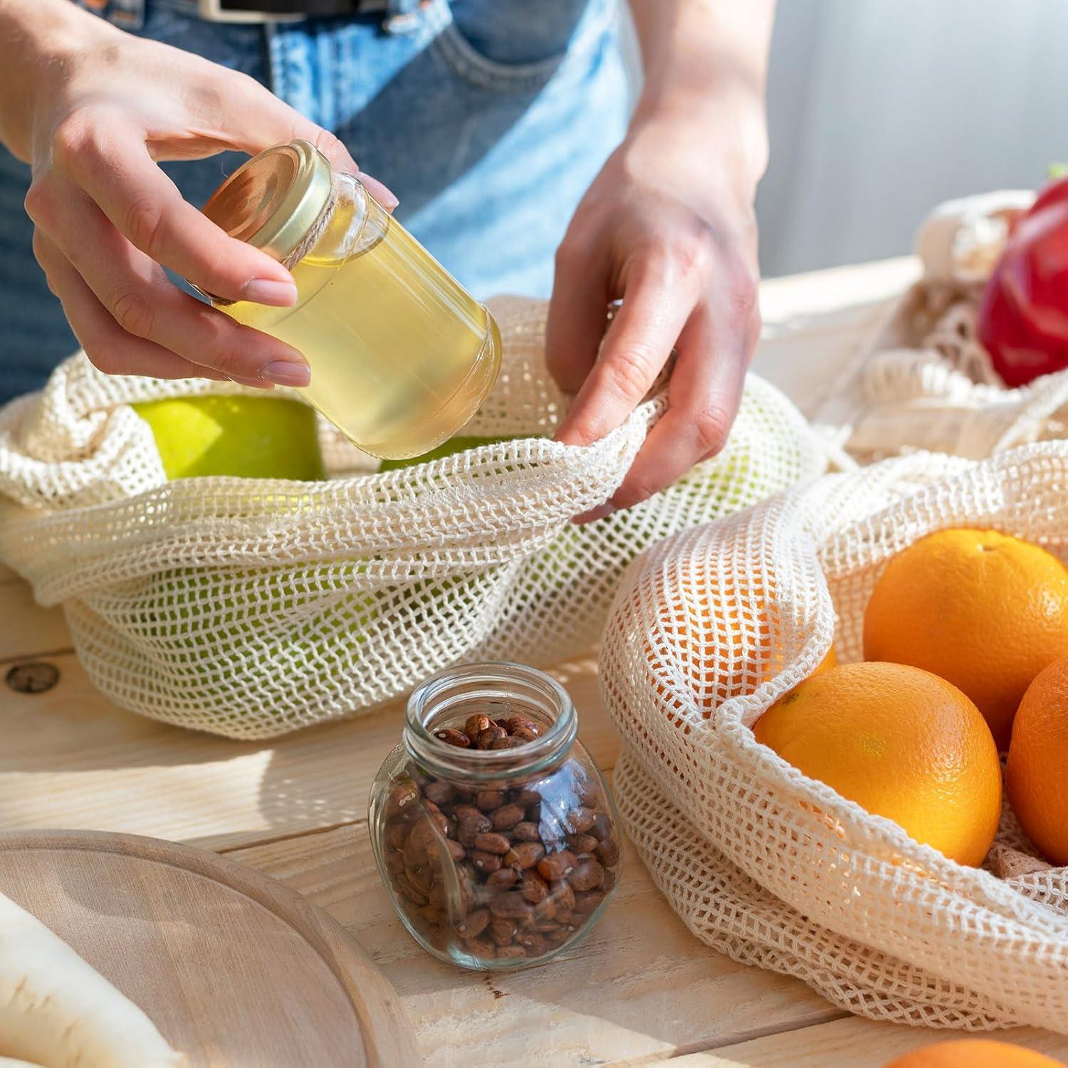 Bolsas de Malla de Algodón Reutilizables Tbestmax 12 Pcs 35x43 cm