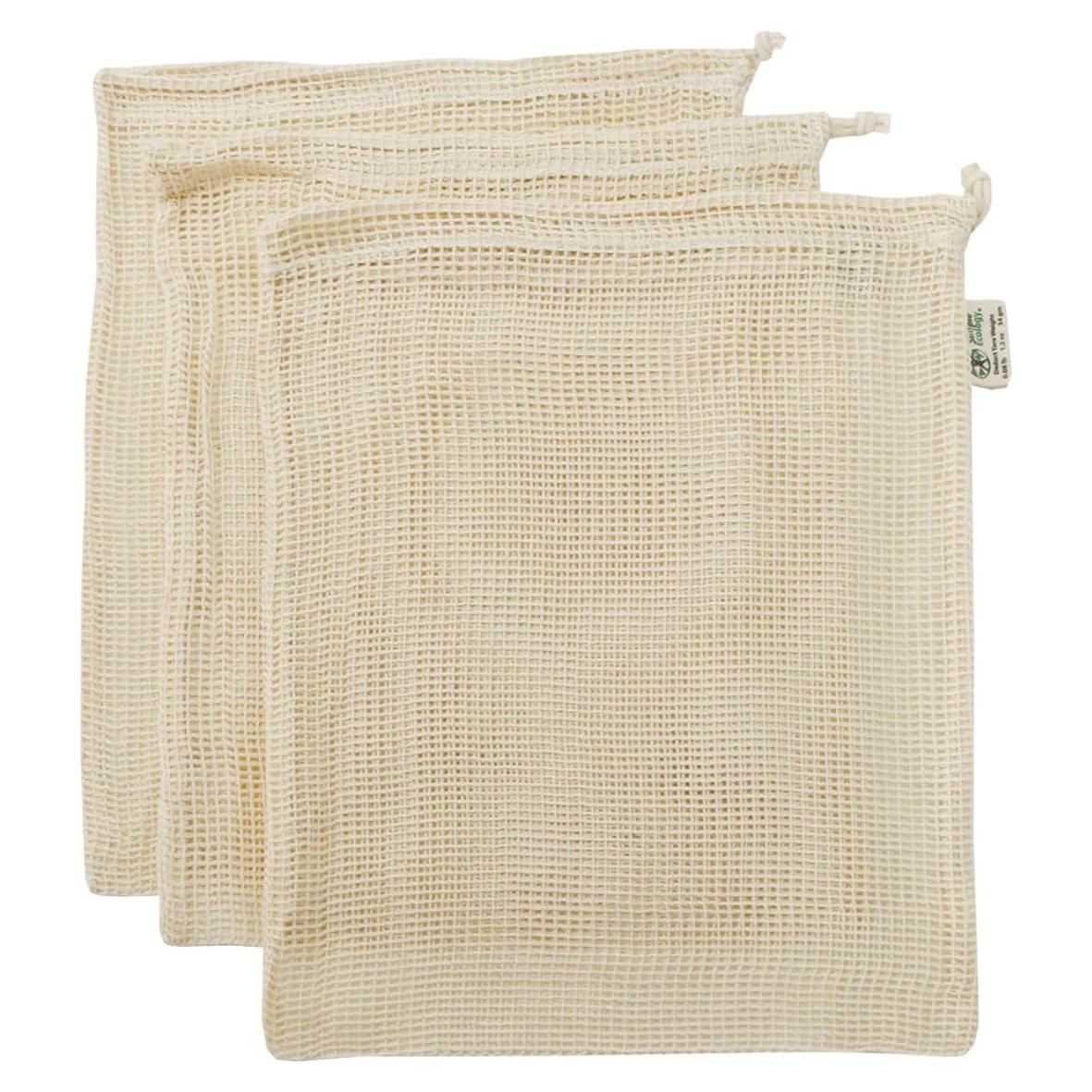 Bolsas Reutilizables de Algodón Orgánico Simple Ecology - Paquete de 3