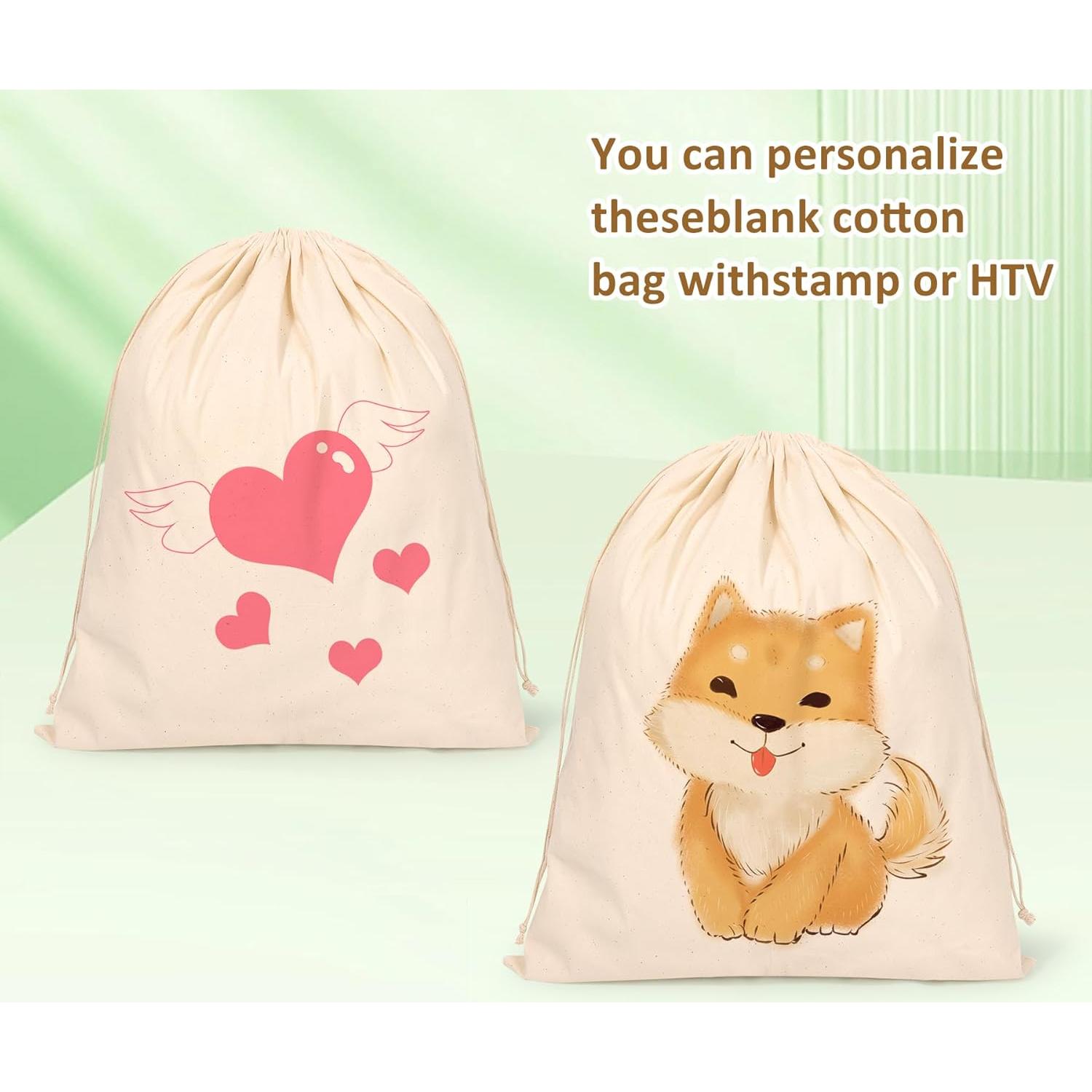 20 Bolsas de Algodón Reutilizables Hopttreely 20x25cm