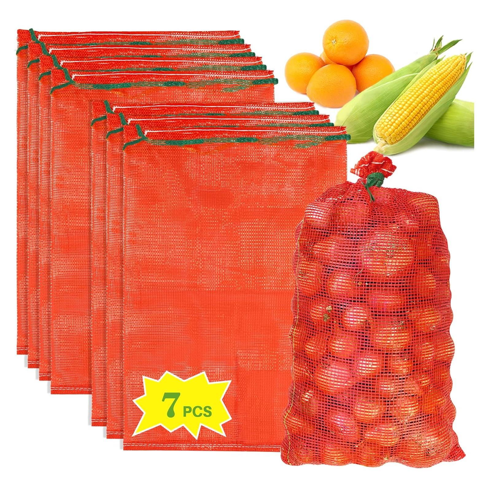 Bolsas de Malla Sukh 7 Pcs 27.2kg para Cebollas y Verduras
