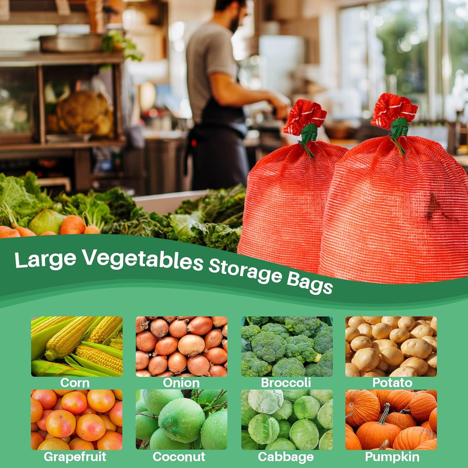 Bolsas de Malla Sukh 7 Pcs 27.2kg para Cebollas y Verduras