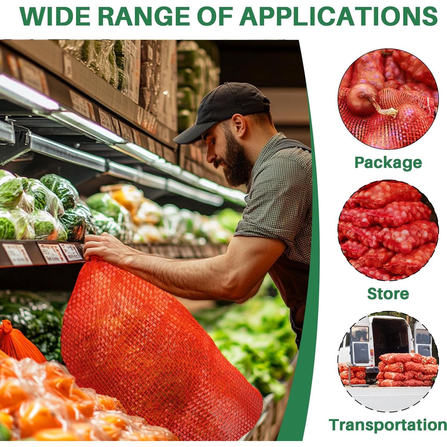 Bolsas de Malla Sukh 7 Pcs 27.2kg para Cebollas y Verduras