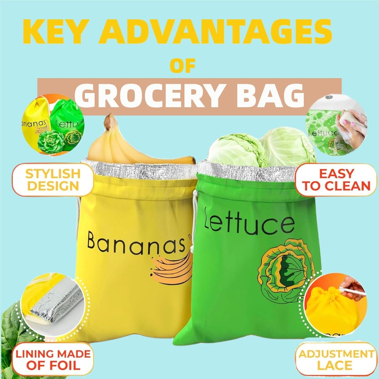 Bolsas de Almacenamiento Reutilizables TinyCharms 3Pcs Frescas