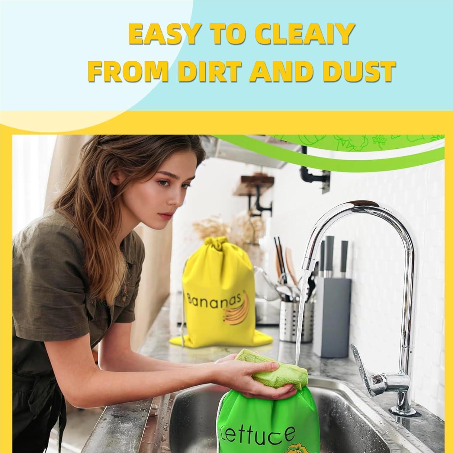 Bolsas de Almacenamiento Reutilizables TinyCharms 3Pcs Frescas