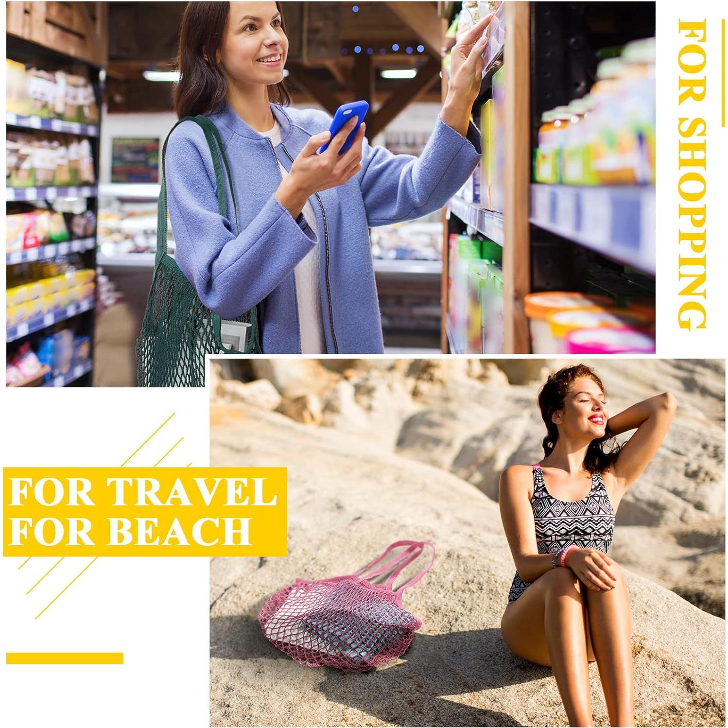 Bolsas de Compras Reutilizables Shappy 16 Pcs Algodón Malla