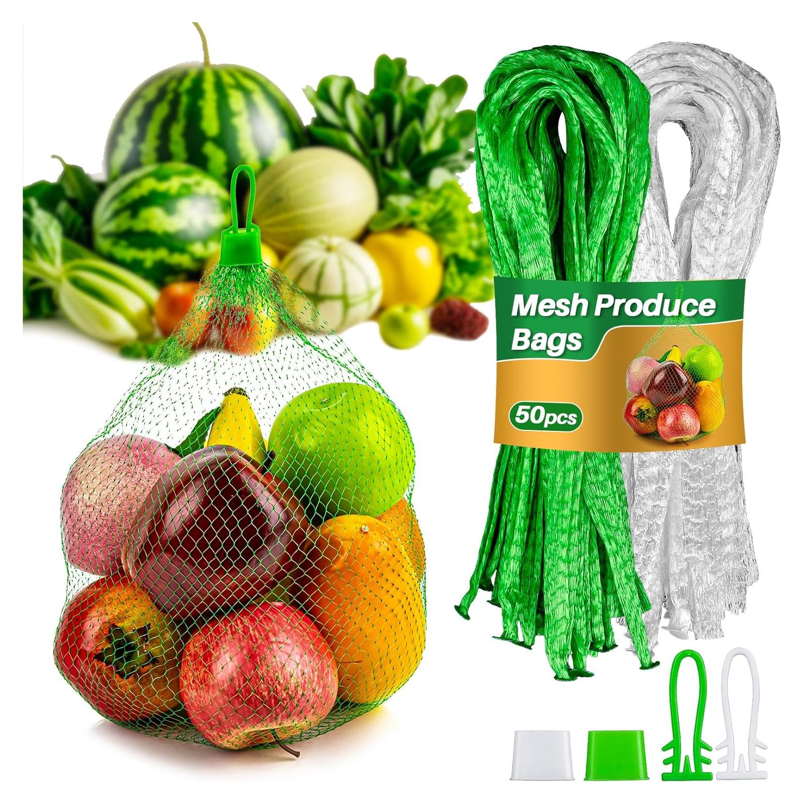 Bolsas de Malla Reutilizables para Verduras 50PCS - ZXL