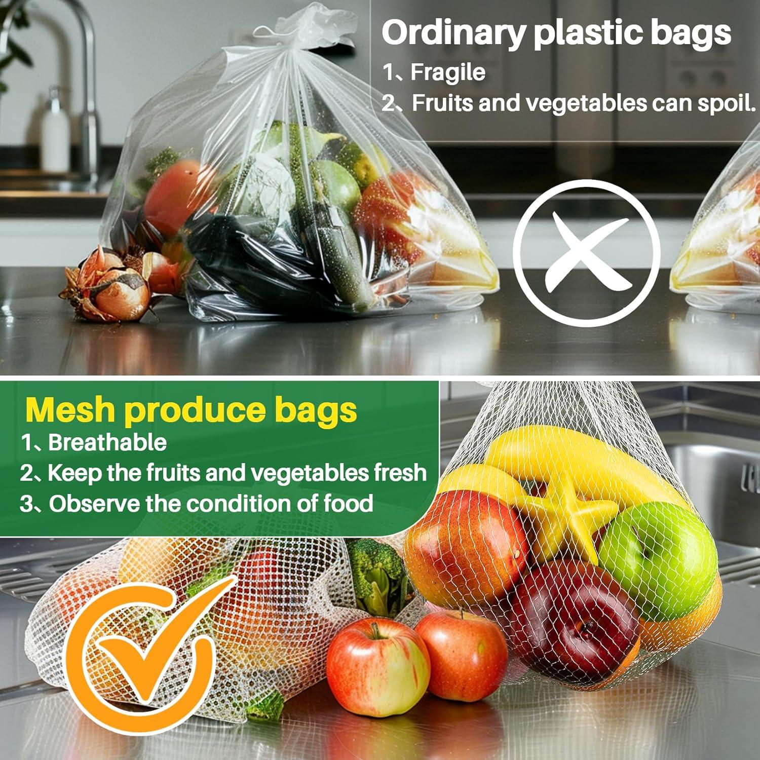 Bolsas de Malla Reutilizables para Verduras 50PCS - ZXL