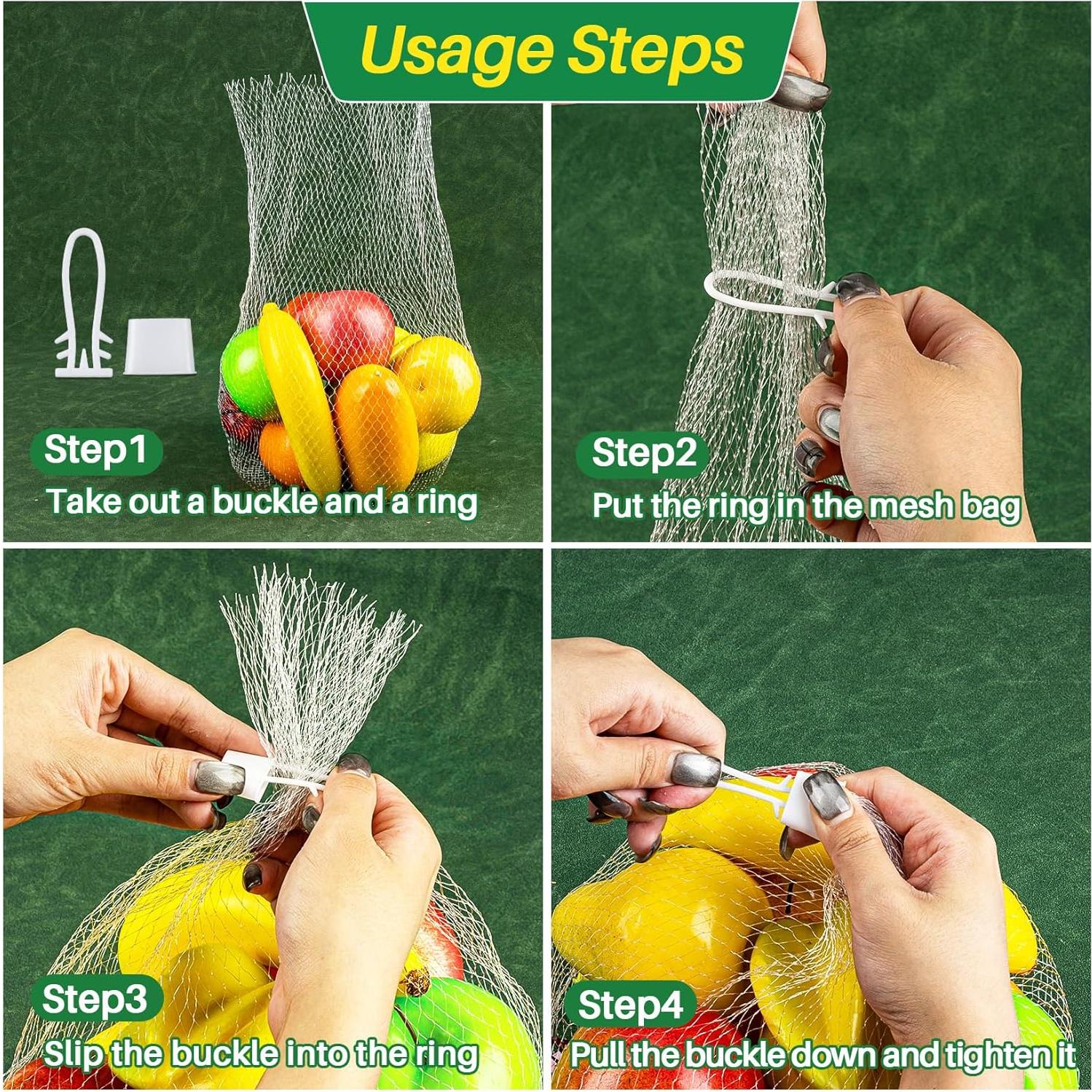 Bolsas de Malla Reutilizables para Verduras 50PCS - ZXL