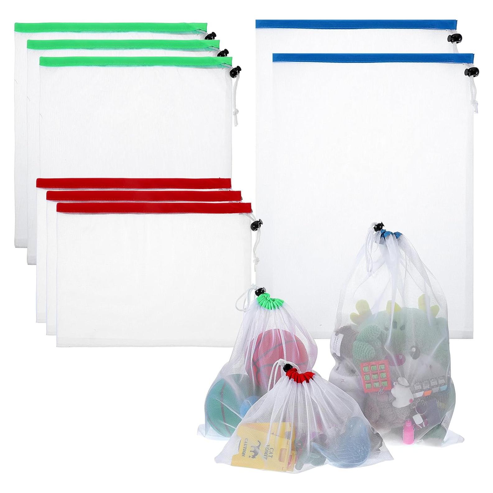 8 Bolsas de Malla Reutilizables Lnngub - 3 Tamaños para Verduras