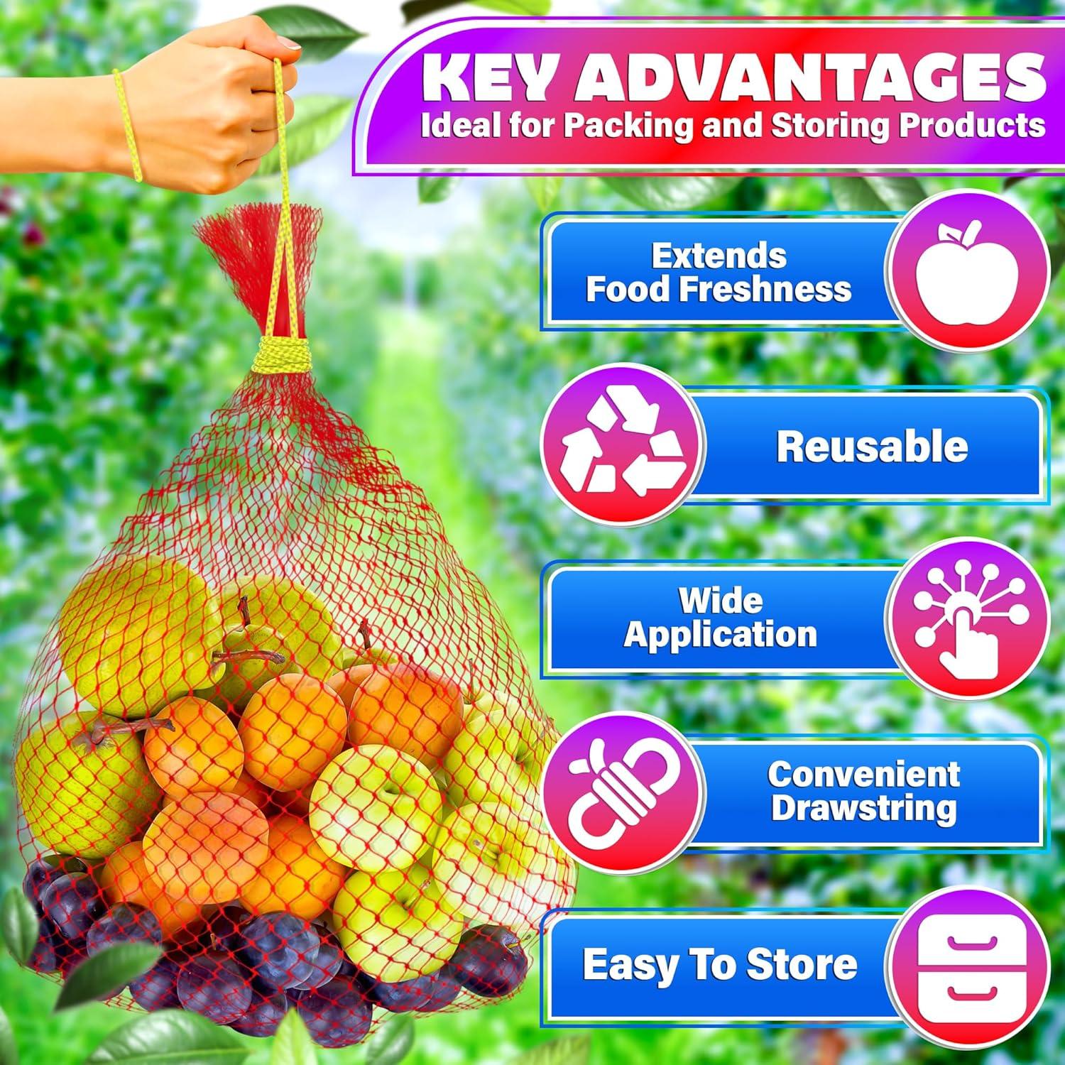 Bolsas de Malla Reutilizables DIMROM - 100 Piezas 5kg