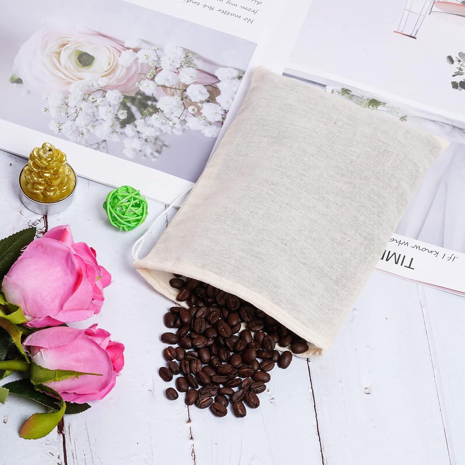 Bolsas de Algodón Reutilizables Tayfremn 50 Pcs 15.2x20.1 cm