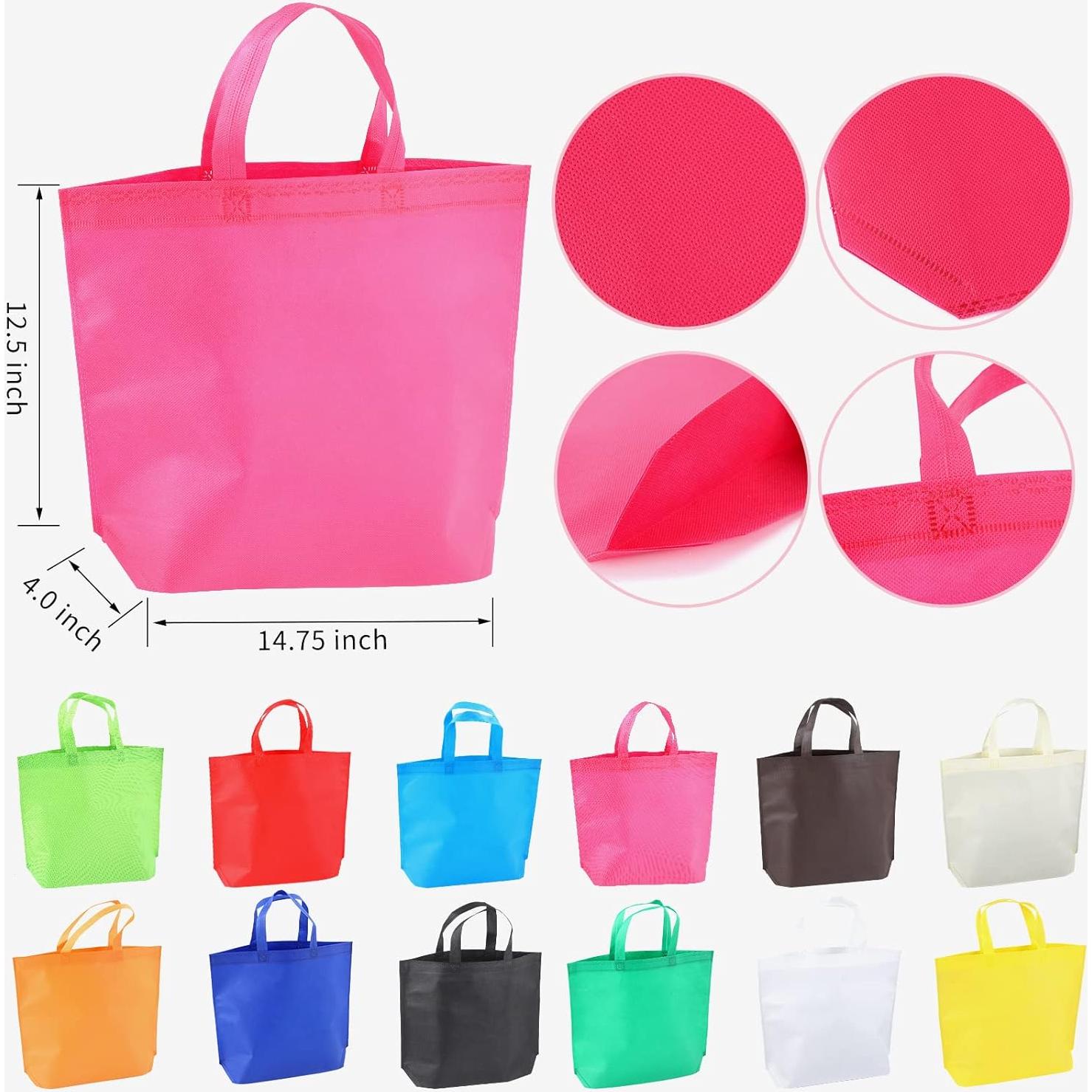 Paquete de 36 Bolsas Tote Reutilizables CUSKENA - 12 Colores