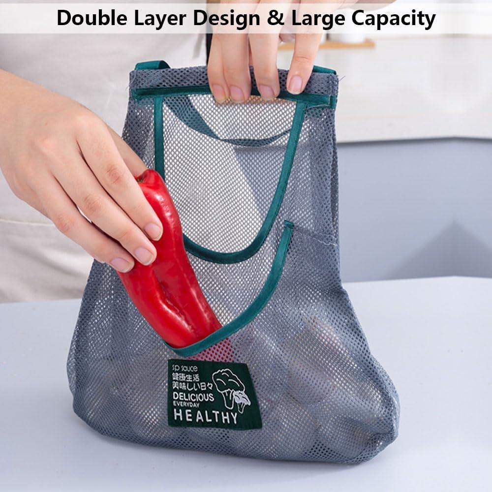 Paquete de 2 Bolsas de Almacenamiento de Malla Oniapro Verde