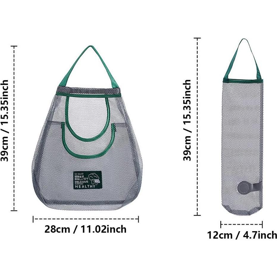 Paquete de 2 Bolsas de Almacenamiento de Malla Oniapro Verde