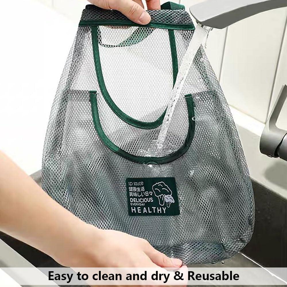 Paquete de 2 Bolsas de Almacenamiento de Malla Oniapro Verde