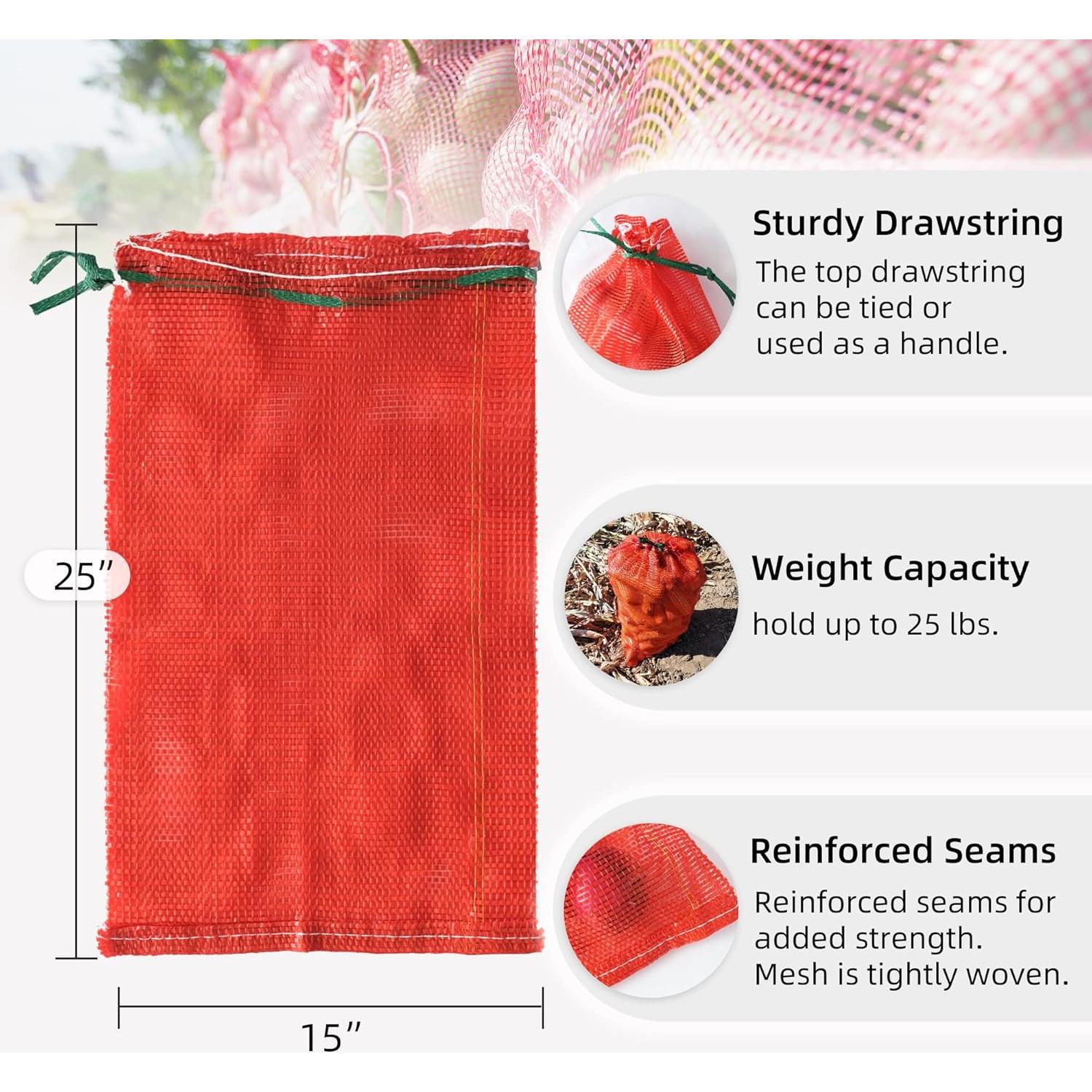 Bolsas de Malla Reutilizables Deebree 50pcs 38x63.5cm 11.34kg