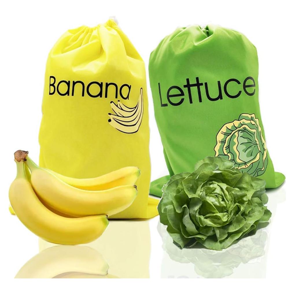 Bolsas Reutilizables ED HARDY para Plátanos y Lechugas - 2 Unidades