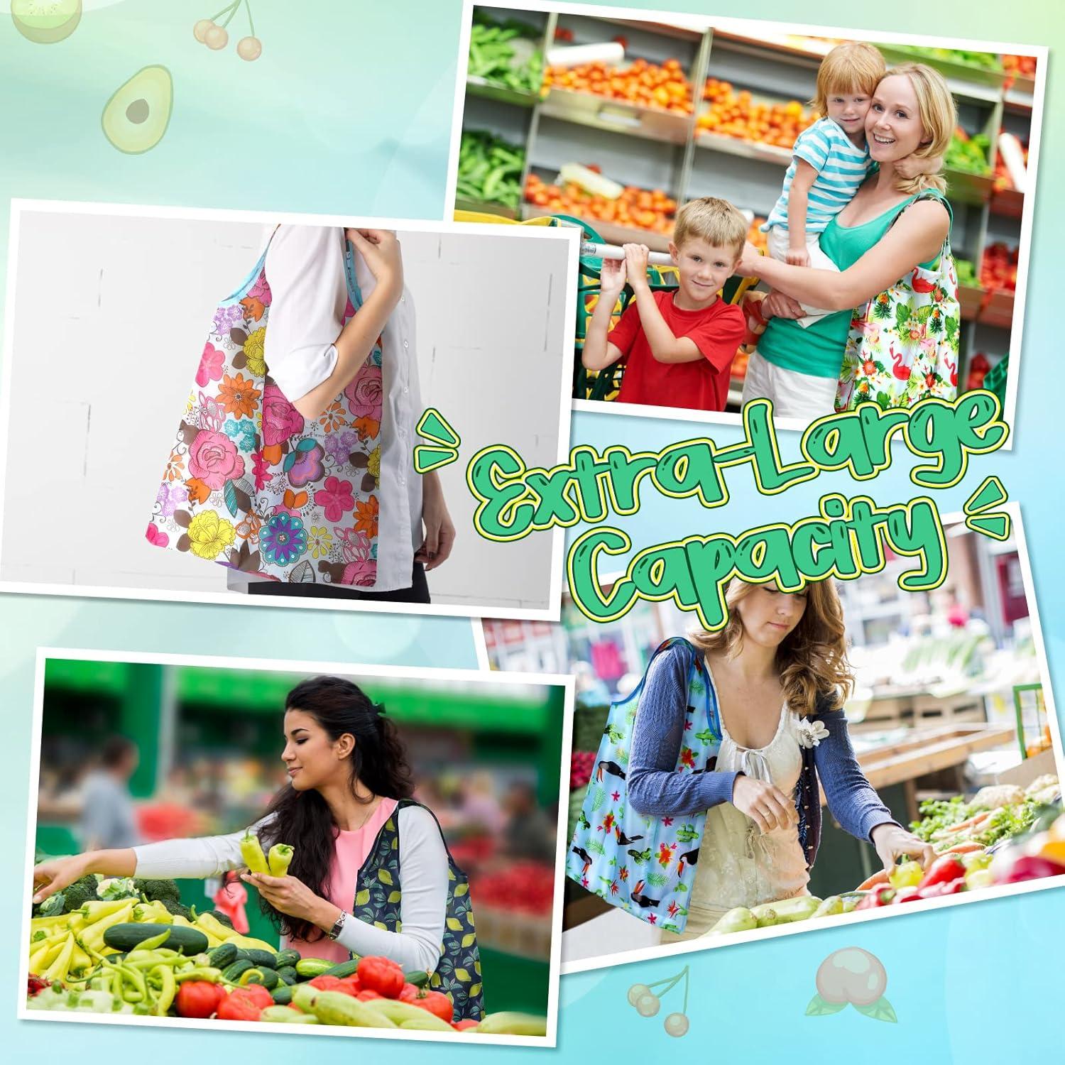 34 Bolsas de Compras Reutilizables Shappy Plegables Flores