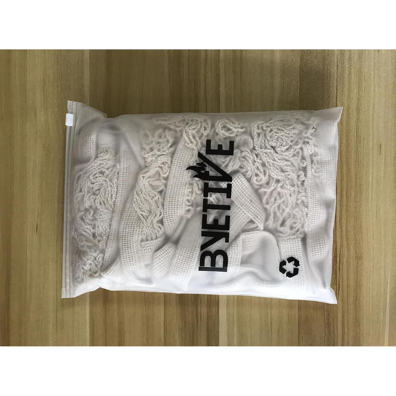 Bolsas de Compras Reutilizables de Algodón Beige - 3 Piezas