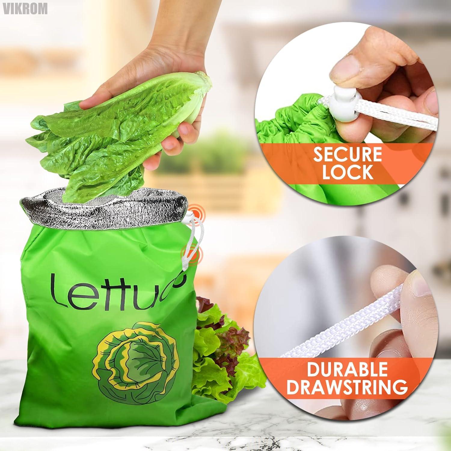 Bolsa de Almacenamiento de Lechuga VIKROM Verde 34.93x27.94 cm