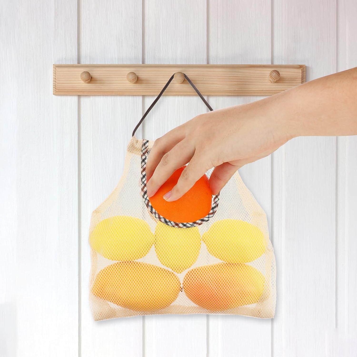 Bolsas de Malla Colgantes TIESOME 2 PCS Nylon Beige 27x26cm