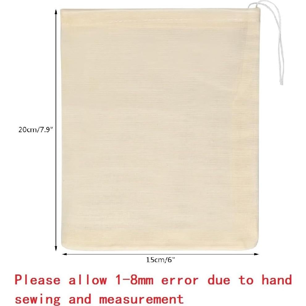 Bolsas de Algodón Reutilizables Tayfremn 100 Pcs 10x15 cm
