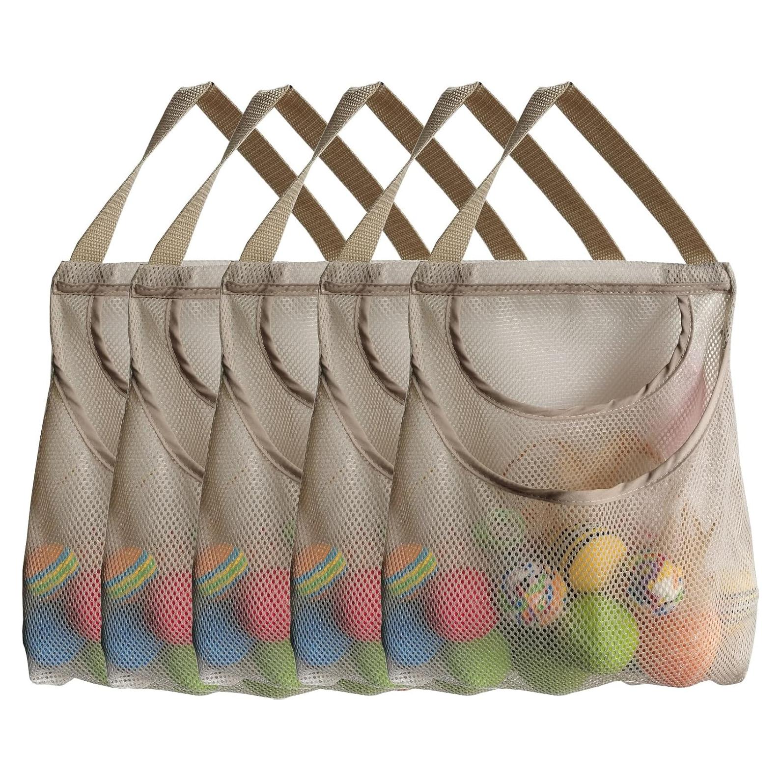 Paquete de 5 bolsas de malla reutilizables Kingfh 26.67x40.64cm
