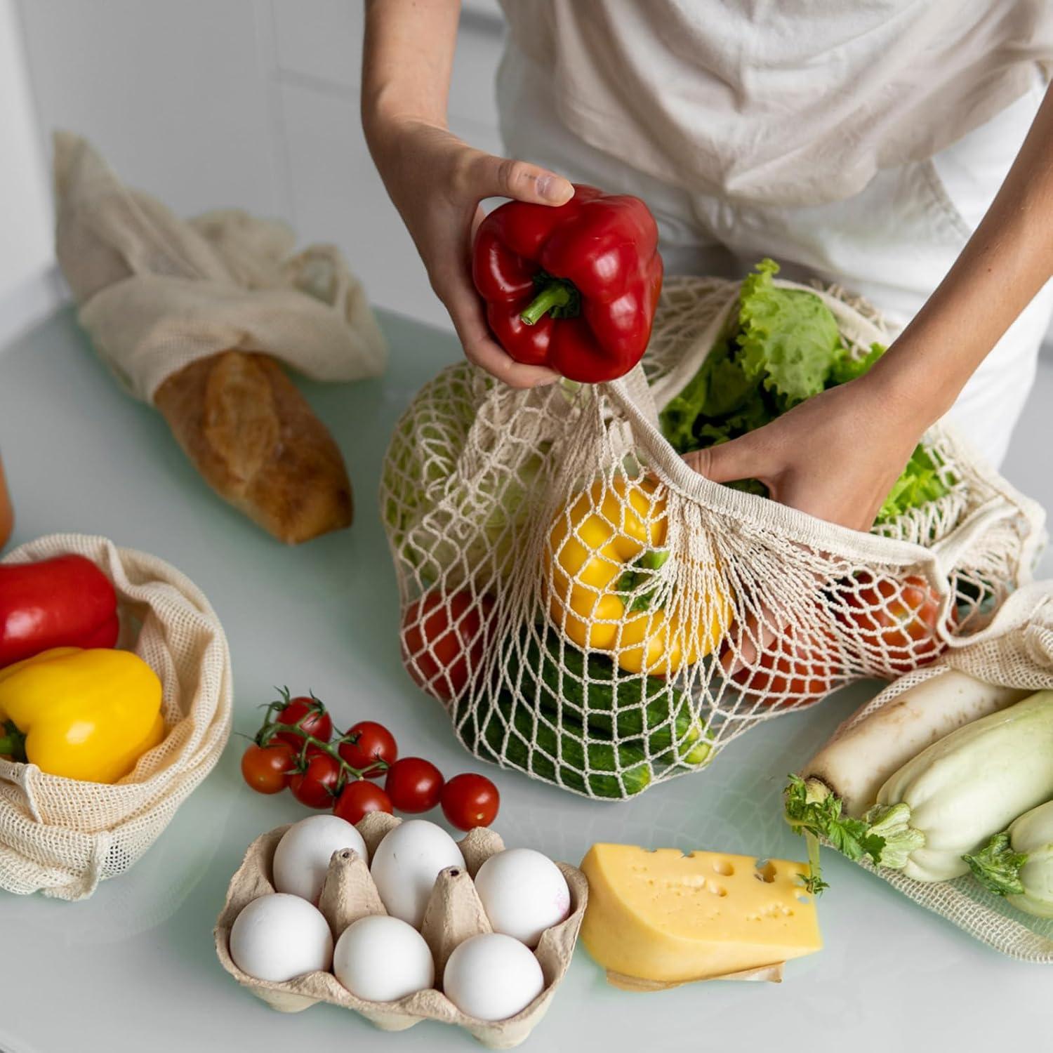 Bolsas Reutilizables Shappy 32 Pcs Algodón Orgánico Malla