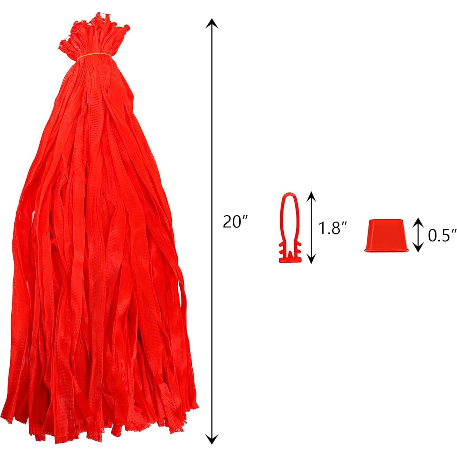 Bolsas de Malla Reutilizables Hedume 20" 300 Piezas Rojas