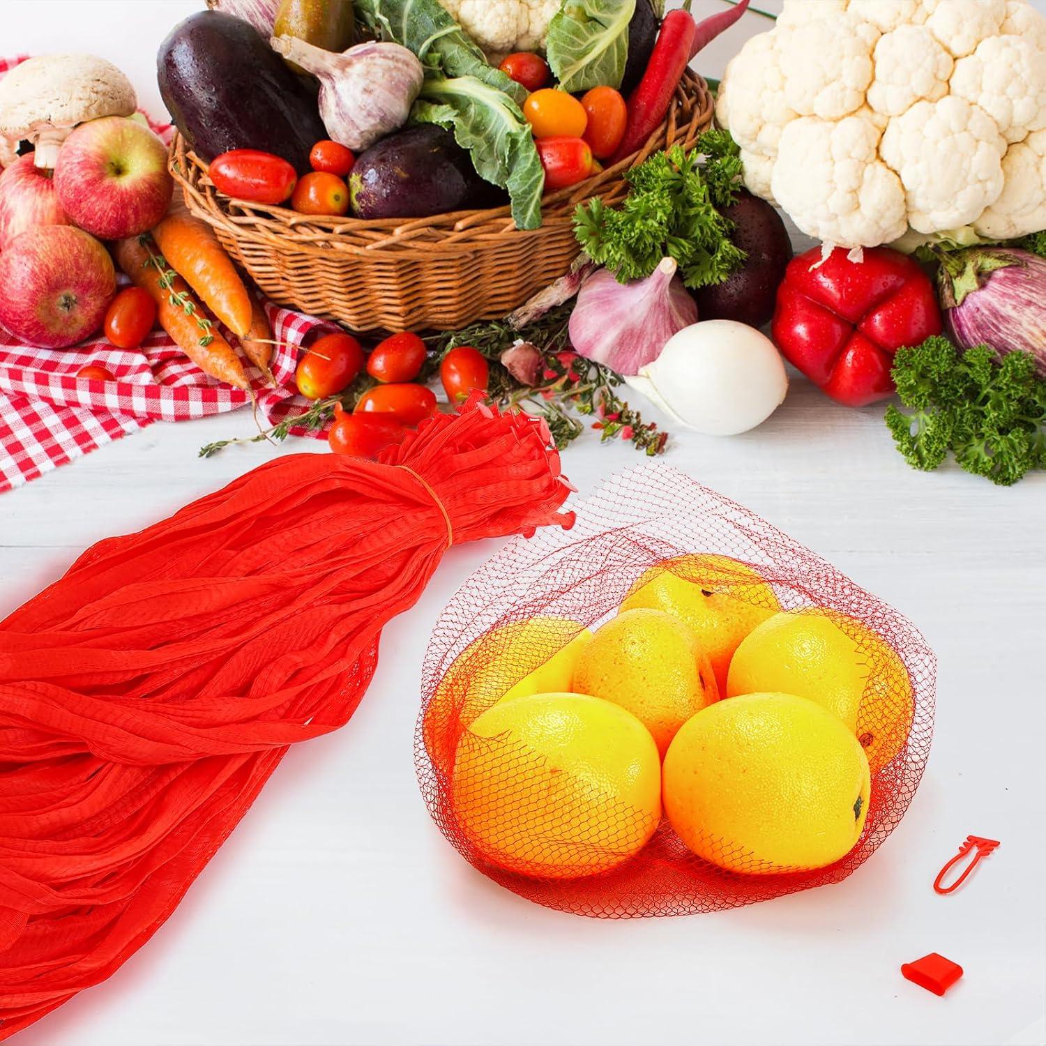 Bolsas de Malla Reutilizables Hedume 20" 300 Piezas Rojas