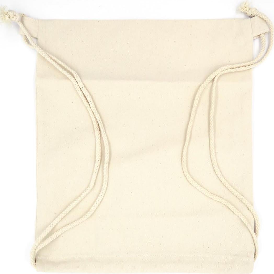 Mochila de gimnasio de lona de algodón beige - Pack de 2