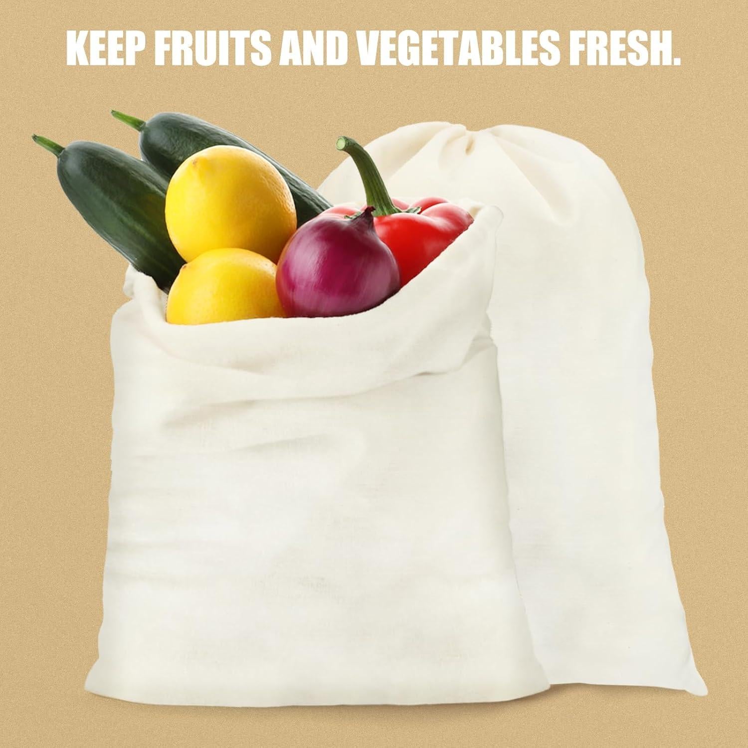 Bolsas de Algodón Reutilizables Tatuo 50 Pcs 45.7x50.8 cm